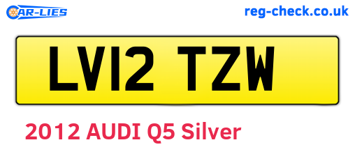 LV12TZW are the vehicle registration plates.