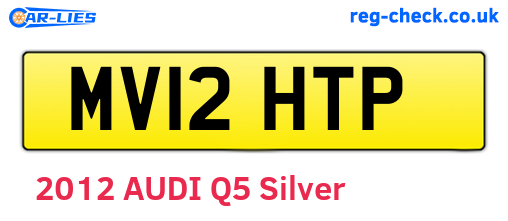 MV12HTP are the vehicle registration plates.
