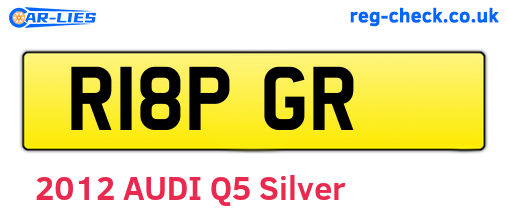 R18PGR are the vehicle registration plates.