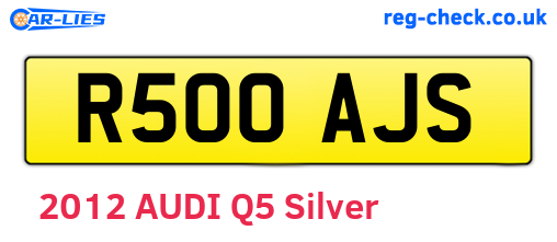 R500AJS are the vehicle registration plates.