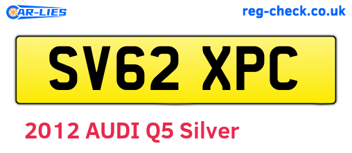 SV62XPC are the vehicle registration plates.
