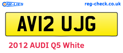 AV12UJG are the vehicle registration plates.