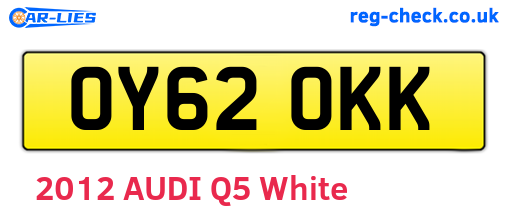 OY62OKK are the vehicle registration plates.