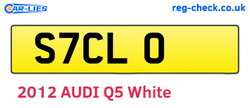 S7CLO are the vehicle registration plates.