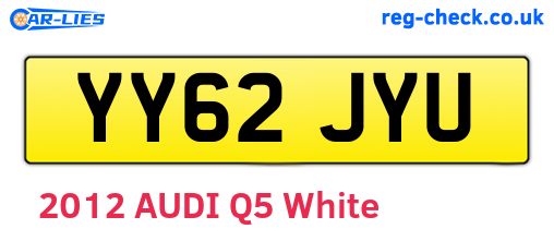 YY62JYU are the vehicle registration plates.