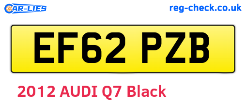 EF62PZB are the vehicle registration plates.