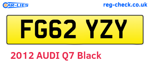 FG62YZY are the vehicle registration plates.
