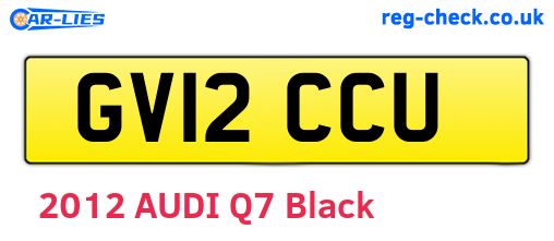 GV12CCU are the vehicle registration plates.
