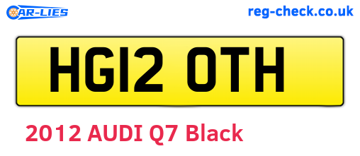 HG12OTH are the vehicle registration plates.
