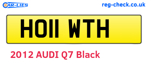 HO11WTH are the vehicle registration plates.