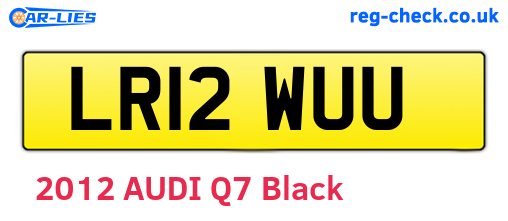LR12WUU are the vehicle registration plates.