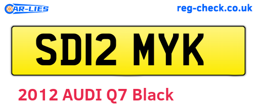 SD12MYK are the vehicle registration plates.