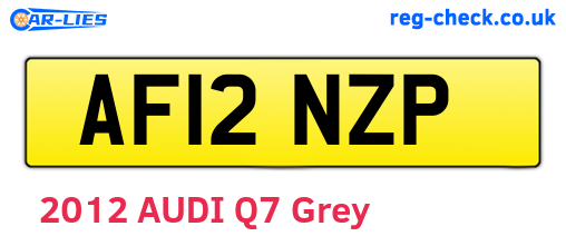 AF12NZP are the vehicle registration plates.