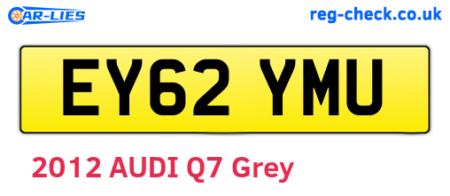EY62YMU are the vehicle registration plates.