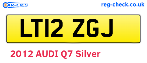 LT12ZGJ are the vehicle registration plates.