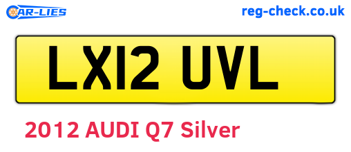 LX12UVL are the vehicle registration plates.