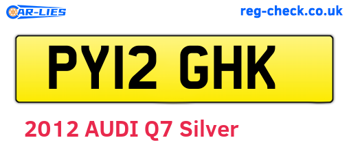 PY12GHK are the vehicle registration plates.