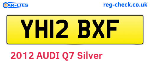YH12BXF are the vehicle registration plates.