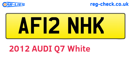 AF12NHK are the vehicle registration plates.