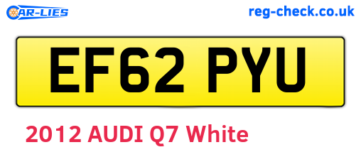 EF62PYU are the vehicle registration plates.