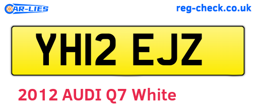 YH12EJZ are the vehicle registration plates.