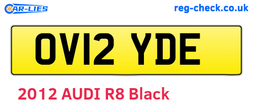 OV12YDE are the vehicle registration plates.