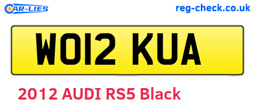 WO12KUA are the vehicle registration plates.