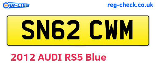 SN62CWM are the vehicle registration plates.