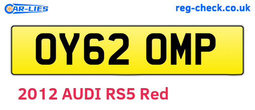 OY62OMP are the vehicle registration plates.