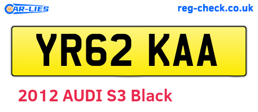 YR62KAA are the vehicle registration plates.
