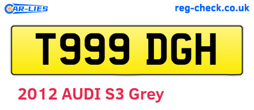 T999DGH are the vehicle registration plates.