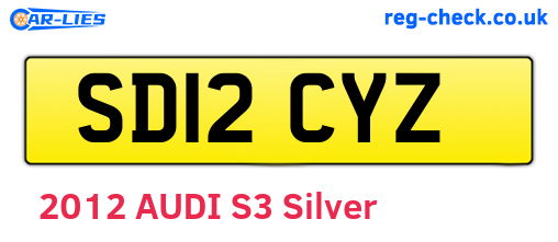 SD12CYZ are the vehicle registration plates.