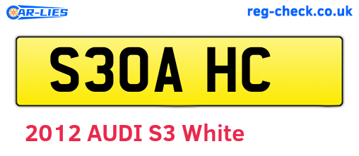S30AHC are the vehicle registration plates.