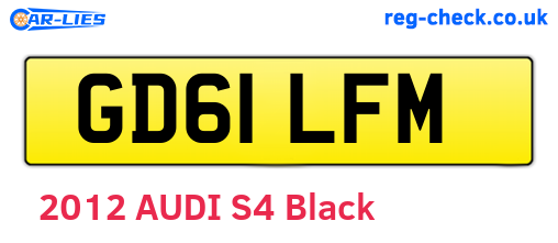 GD61LFM are the vehicle registration plates.