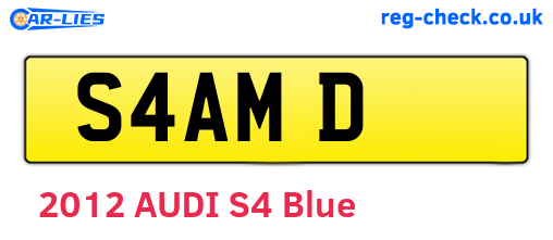 S4AMD are the vehicle registration plates.