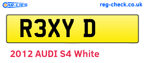 R3XYD are the vehicle registration plates.