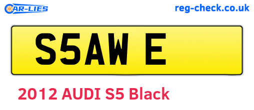 S5AWE are the vehicle registration plates.