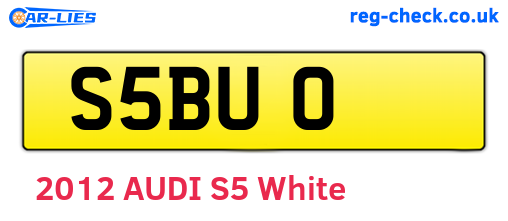S5BUO are the vehicle registration plates.