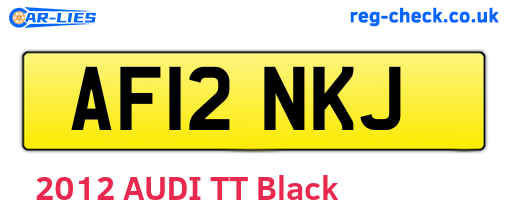 AF12NKJ are the vehicle registration plates.