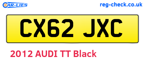 CX62JXC are the vehicle registration plates.