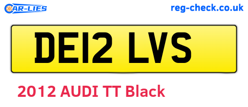 DE12LVS are the vehicle registration plates.