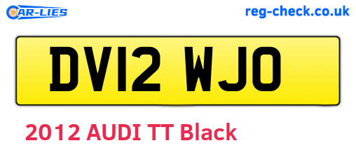 DV12WJO are the vehicle registration plates.