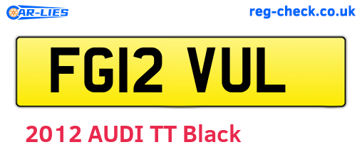 FG12VUL are the vehicle registration plates.