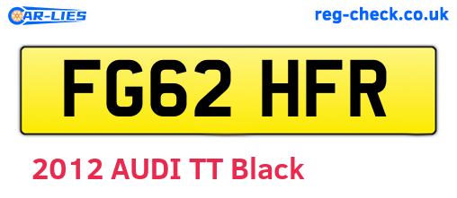 FG62HFR are the vehicle registration plates.