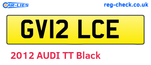 GV12LCE are the vehicle registration plates.