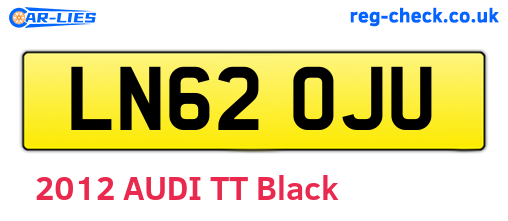 LN62OJU are the vehicle registration plates.