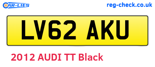 LV62AKU are the vehicle registration plates.