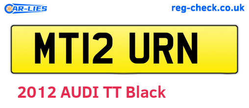 MT12URN are the vehicle registration plates.