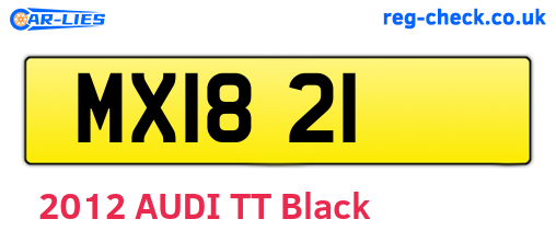 MXI821 are the vehicle registration plates.