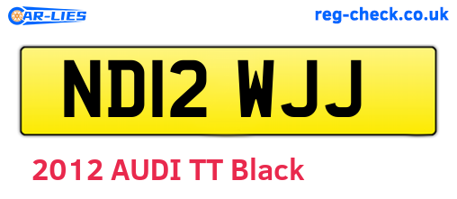 ND12WJJ are the vehicle registration plates.